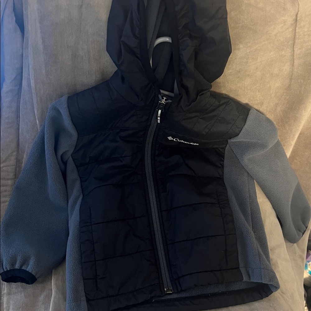 Columbia Black and Gray Kids' Hooded Jacket